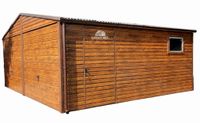 GARAŻ BLASZANY 6M X 5,8M POZIOM - DWUSPAD 2X BRAMA + DRZWI 6X5,8 GB222
