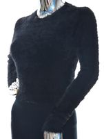 Damski sweter sweterek okrągły typu alpaka krótki