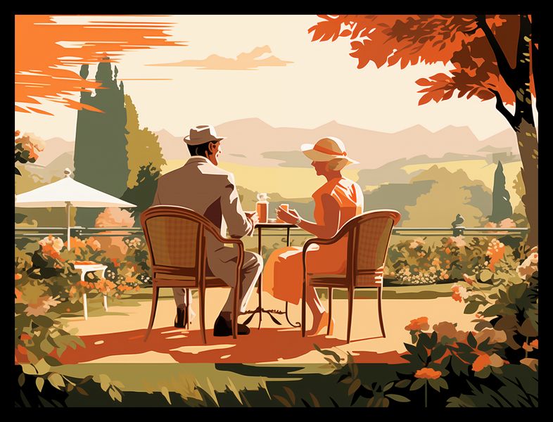 Plakat 40x30cm Retro Randka zdjęcie 2