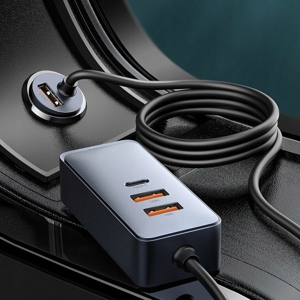 Ładowarka samochodowa Baseus Share Together 2x USB, 2x USB-C, 120W zdjęcie 7