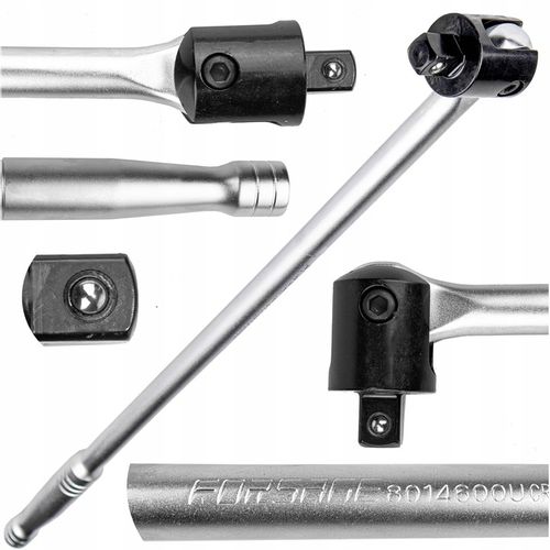 POKRĘTŁO PRZEGUBOWE ŁAMANE UCHYLNE 1/2 DŁUGIE 590MM Cr-V DO NASADEK na Arena.pl