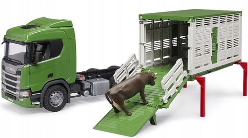 BRUDER 03548 SCANIA TRANSPORTER ZWIERZĄT KROWA CIĘŻARÓWKA DO PRZEWOZU BYDŁA na Arena.pl