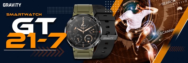 smartwatch gravity gt21-7 + czarny pasek silikonowy zdjęcie 10