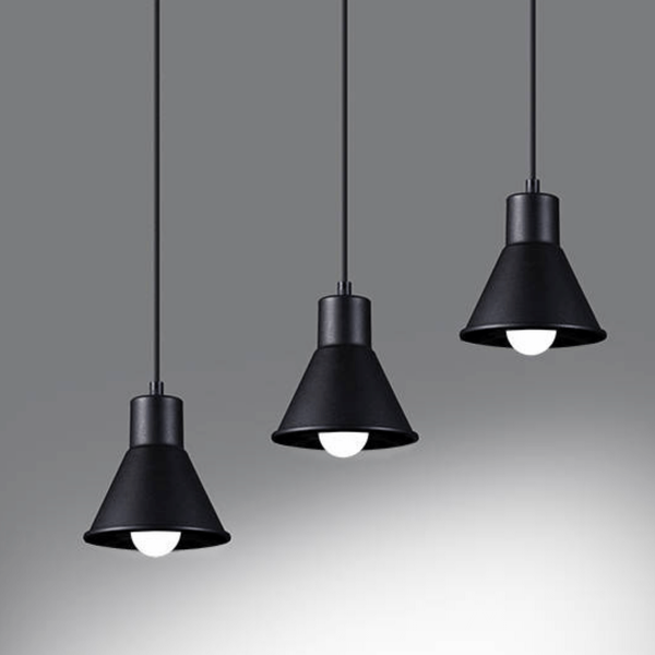 Lampa wisząca Taleja SL.0986 Sollux loftowa do jadalni czarna zdjęcie 2