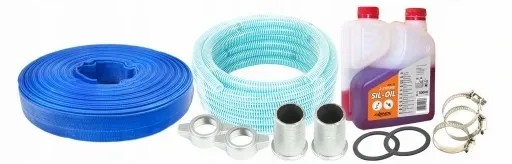 MOTOPOMPA 1' POMPA DO WODY SPALINOWA ZESTAW 2x WĄŻ zdjęcie 5