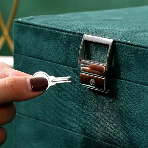 SZKATUŁKA NA BIŻUTERIĘ KUFEREK PUDEŁKO ORGANIZER ELEGANCKI POJEMNY BOX F6 na Arena.pl