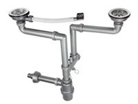 SYFON ZLEWOZMYWAKOWY 2 KOMOROWY - Z PRZELEWEM 3.5' - HJ/S2063