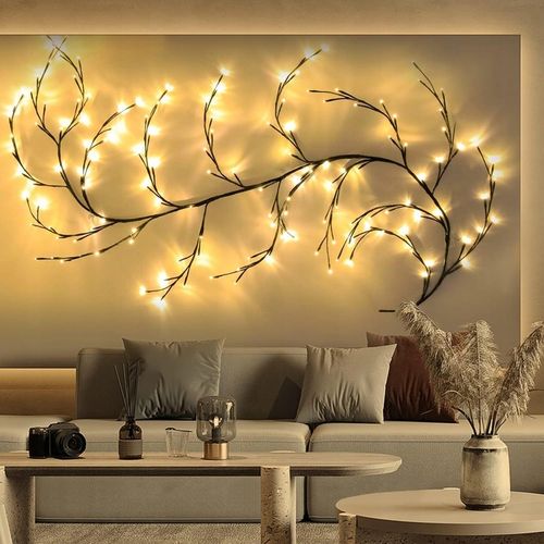 Dekoracja LED W Kształcie Gałęzi, Łańcuch Świetlny Z Gałązkami Wierzby na Arena.pl