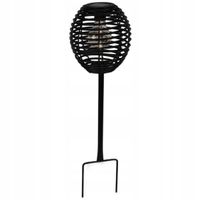 LAMPA SOLARNA OGRODOWA WBIJANA KULA RATTAN PROGARDEN