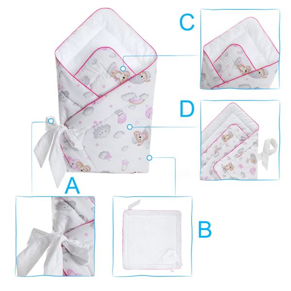 ROŻEK DLA NIEMOWLĄT 75x75 cm HOBBYKIDS ŚPIĄCY MIŚ zdjęcie 5