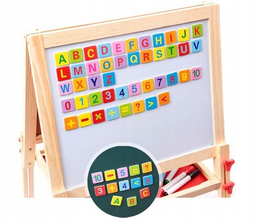 Drewniana Tablica Magnetyczna Kredowa magnesy 709 45 x 90cm na Arena.pl