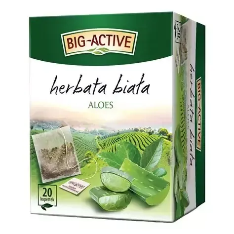 BIG ACTIVE BIAŁA HERBATA EXPRESOWA 20TB ALOES 30G zdjęcie 1