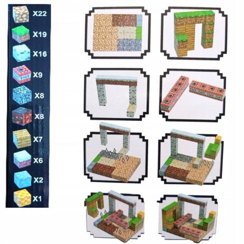 KLOCKI MAGNETYCZNE MOCNE KLOCKI SZEŚCIANY 100 SZT 2 x LUDZIK KLOCKI PIKSELE na Arena.pl