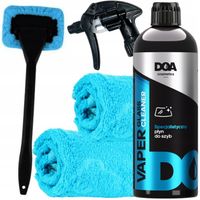 DOA Vaper glass cleaner 500ml zestaw z mikrofibrami i czyścik do szyb