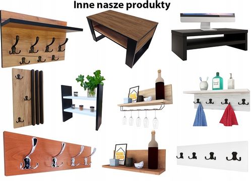 Podstawka pod monitor Na Wymiar z półką biała niewidoczny montaż na Arena.pl