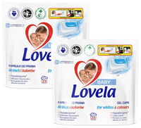 Lovela Baby Zestaw Kapsułki do Prania Białego i Kolorów dla Dzieci 2x 23Szt