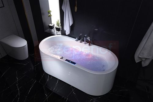 PIĘKNA OWALNA WANNA Z HYDROMASAŻEM 170X80 z 1 ODLEW GRZAŁKA na Arena.pl