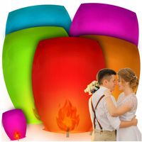 LAMPION SZCZĘŚCIA LATAJĄCY LAMPIONY ŻYCZEŃ ŚLUB PANIEŃSKI KOMUNIA WESELE 5X