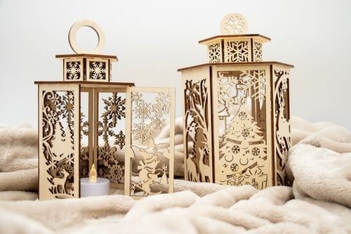 Lampion Adwentowy drewniany LATARENKA roraty ADWENT LAMPKA LED XL na Arena.pl