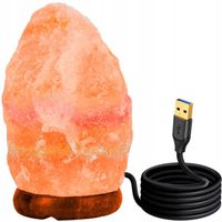 LAMPA SOLNA LAMPKA NOCNA SÓL HIMALAJSKA JONIZATOR BRYŁA SOLI USB