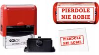 ŚMIESZNA PIECZĄTKA czerwona 47x18 COLOP C30 automat TWÓJ WŁASNY TEKST