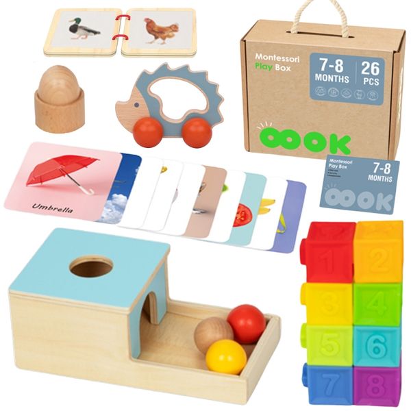 TOOKY TOY Box Pudełko XXL Montessori Edukacyjne 6w1 Sensoryczne 7-8 Mies zdjęcie 1