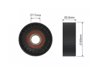 ROLKA NAPINACZA PASKA WIELOROWKOWEGO PEUGEOT 206 1999 2000