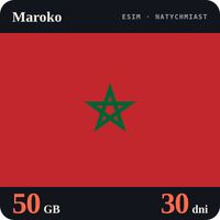 Karta eSIM Internet Maroko 50 GB na 30 dni - bez rejestracji