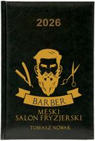 Kalendarz A5 2026 tygodniowy KSIĄŻKOWY FIRMOWY BARBERR FRYZJER MĘSKI