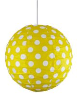 Abażur papierowy-kokon 40 żółty punti