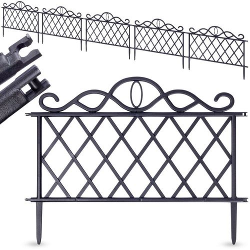 Płotek ogrodowy czarny 48x27 cm 5 szt. na Arena.pl