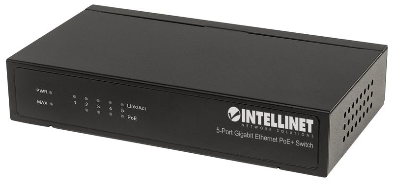 INTELLINET SWITCH GIGA 5X POE+ DESKTOP 561228 zdjęcie 1