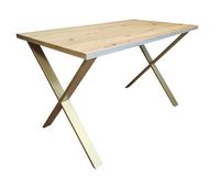 Stół do salonu kuchni 70x120x28 LOFT X złoty Dąb Craft