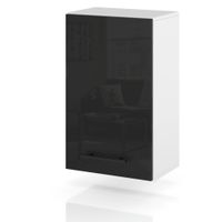 szafka kuchenna wisząca modułowa nowoczesna 40cm spremium czarny połysk