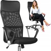 FOTEL BIUROWY PREMIUM KRZESŁO BIUROWE MIKROSIATKA WZMOCNIONA KONSTRUKCJA