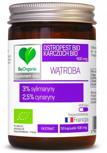 BeOrganic BIO Ostropest Karczoch SYLIMARYNA ekstr. na Arena.pl