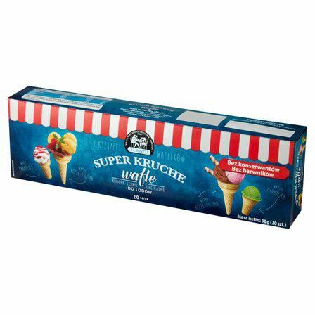 SŁAWOJ WAFLE DO LODÓW SUPER KRUCHE 90G zdjęcie 1