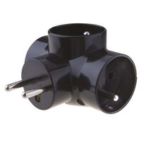 ROZGAŁĘŹNIK CZARNY 3*10A/230V - E00001-78605