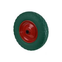 KOŁO PEŁNE DO TACZKI + OŚKA ŁOŻYSKA 4.80 BEZDĘTKOWE 15750 ZIELONE 2SZT