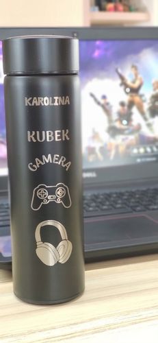 KUBEK TERMICZNY Termos LED GRAWER DO HERBATY KAWY Prezent Na URODZINY LOGO na Arena.pl