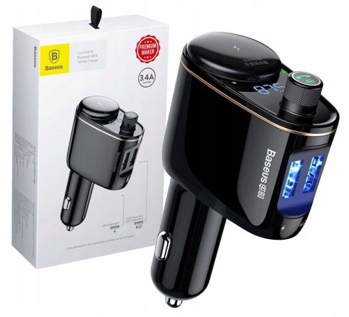 Baseus Transmiter Bluetooth Locomotive 2X Usb 3.4A na Arena.pl