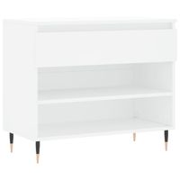 Półka na buty, biała, 70x36x60 cm, materiał drewnopochodny