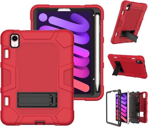 Etui do iPad Mini 6 8.3" z Podstawką i Miejscem na Rysik Czerwone na Arena.pl