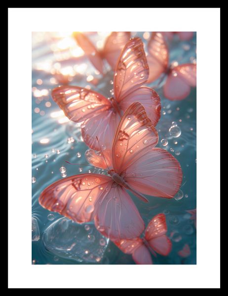 Plakat 21x29,7cm Świetliste Motyle zdjęcie 3