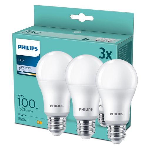3x Żarówka LED E27 A67 13W = 100W 1521lm 4000K Neutralna PHILIPS na Arena.pl