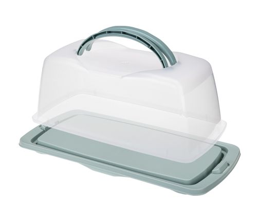 Pojemnik prostokątny na ciasto z przykryciem i uchwytem KEKS miętowy na Arena.pl