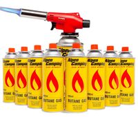 PALNIK na kartusze + 8x gaz kartusz gazowy Alpen camping 400ml