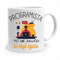 Kubek Informatyka Programisty To Styl Życia Z Nadrukiem Ze Zdjęciem
