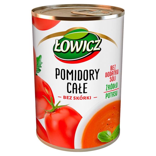Łowicz Pomidory całe bez skórki 400 g zdjęcie 1