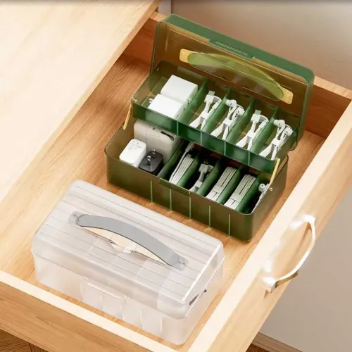 Organizer na kable i ładowarki elektronikę skrzynka wędkarska na Arena.pl